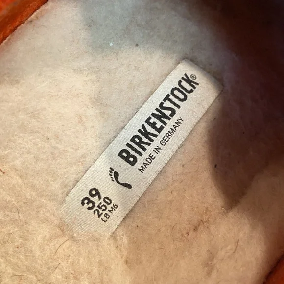 BIRKENSTOCK Kaprun Rivet Doubleface Wool Clogs Pink Fuchsia Orange Sz 39. EUC - Picture 4 of 11